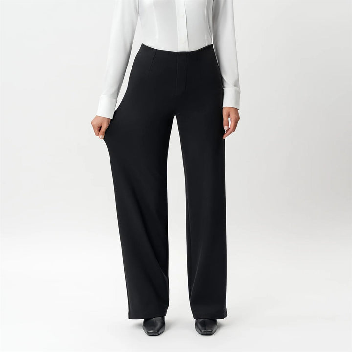 Tailored ponte relaxed trouser black
