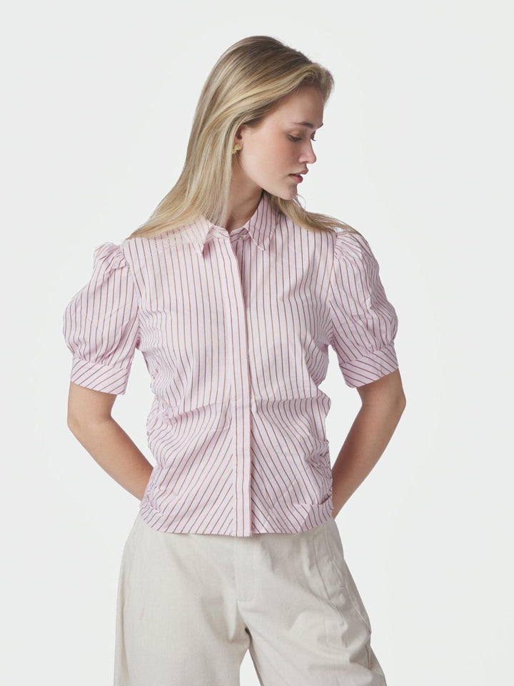 Frannie structure stripe shirt