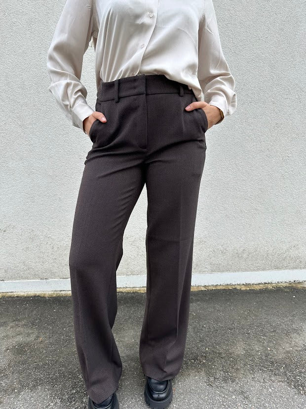Amelie Wool Pant Black Bark