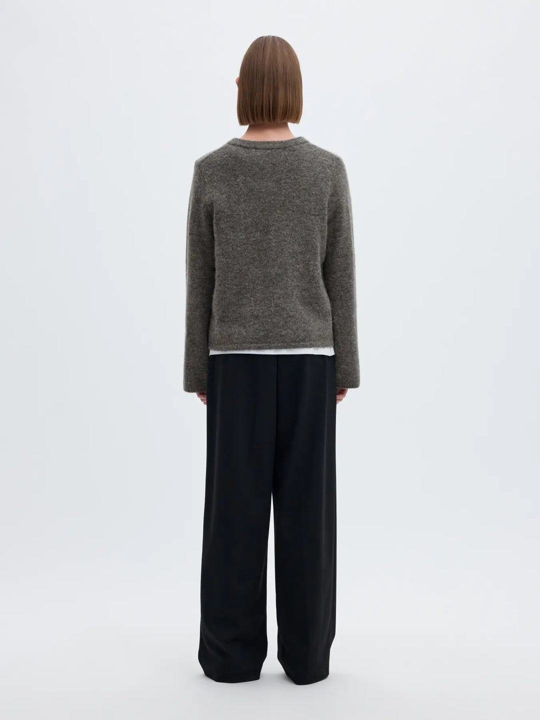 lulu new knit cardigan medium grey