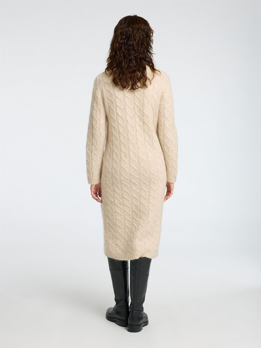 Almina LS Knit Cable Dress