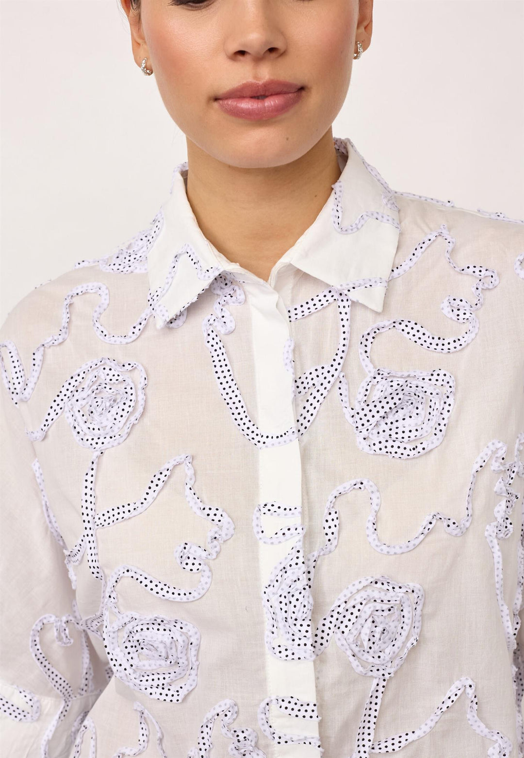 elric flower shirt white