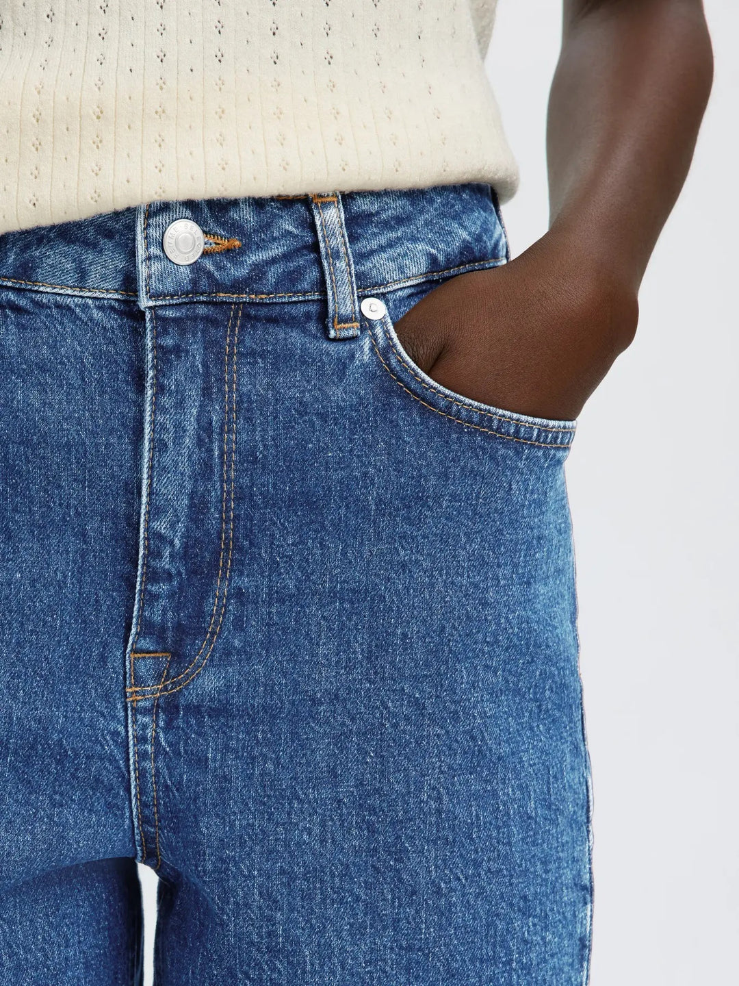 Krista Mid Blue Denim Shorts