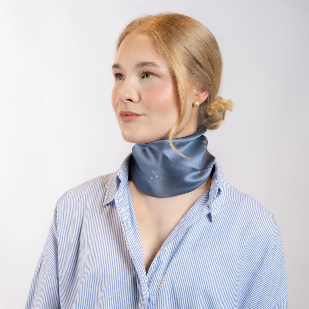 Silkeskjerf Paris Light Blue