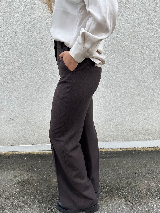 Amelie Wool Pant Black Bark