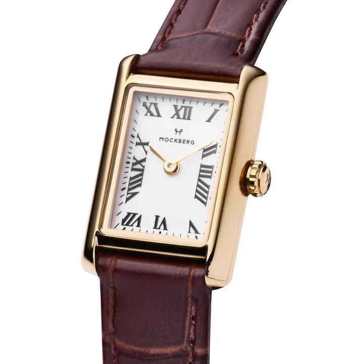 Timeless Brown Leather Gold
