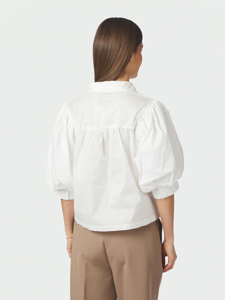 etta poplin shirt white