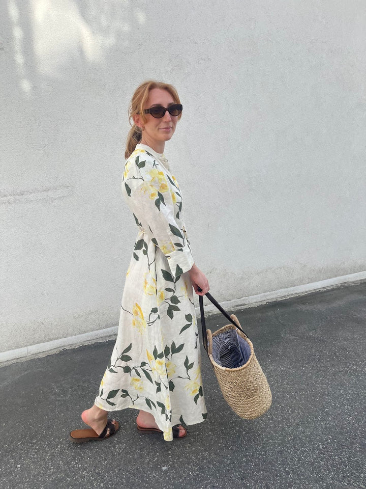 Linen Button-Down Dress