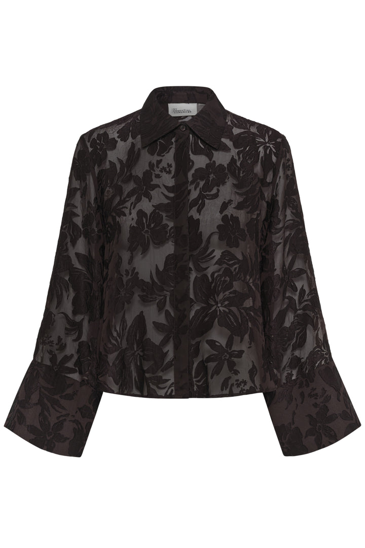 Enya boxy shirt chocolate plum
