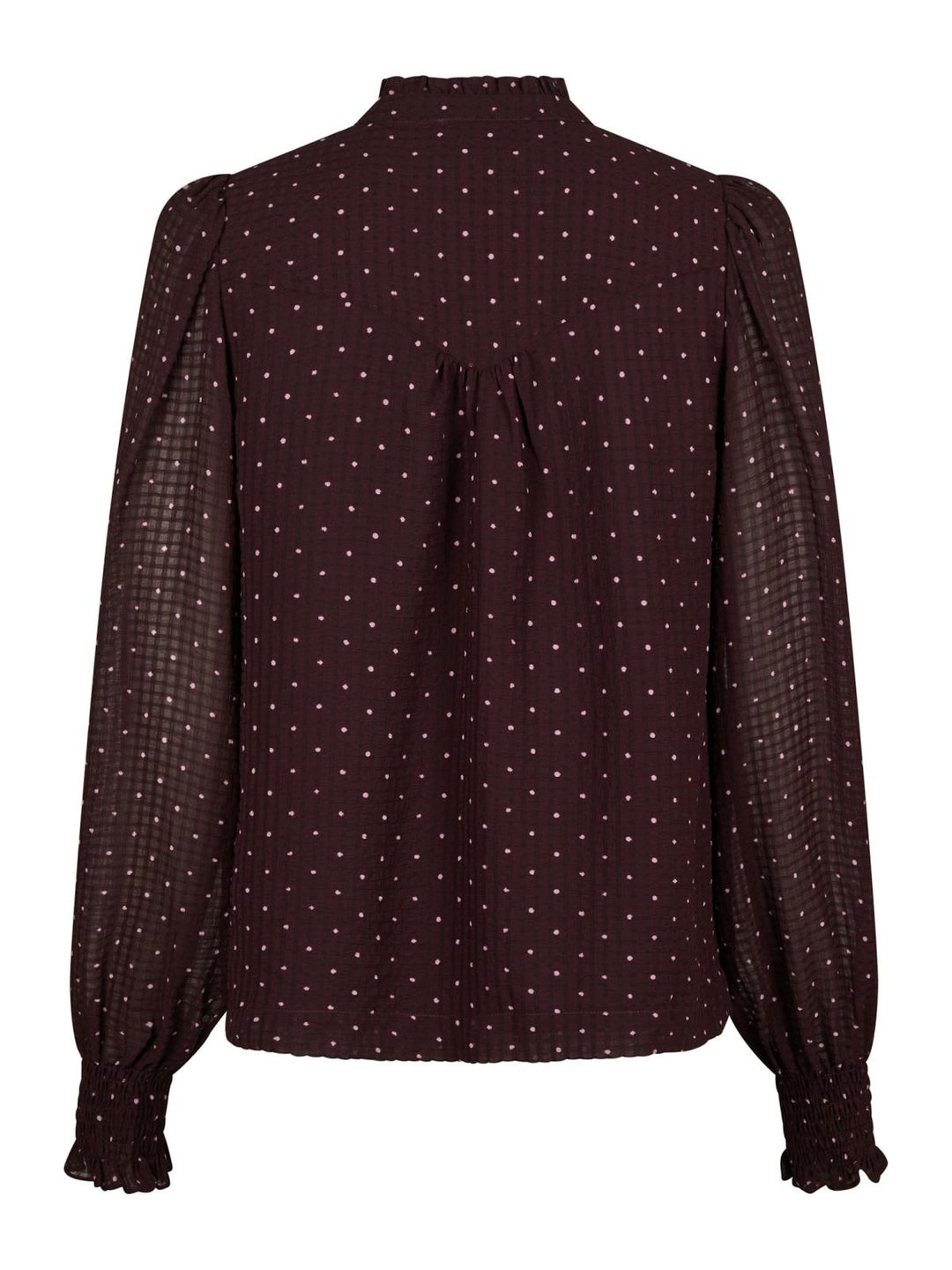 Astrida dotted blouse burgundy