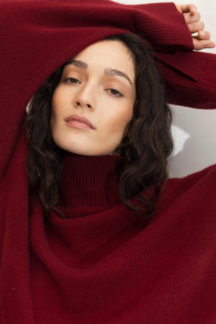 abigail knit dark red