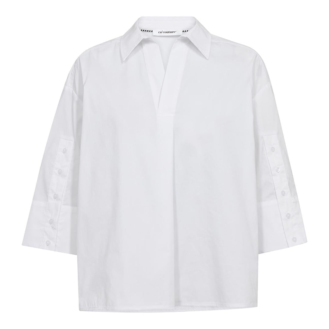 poppy V-blouse white