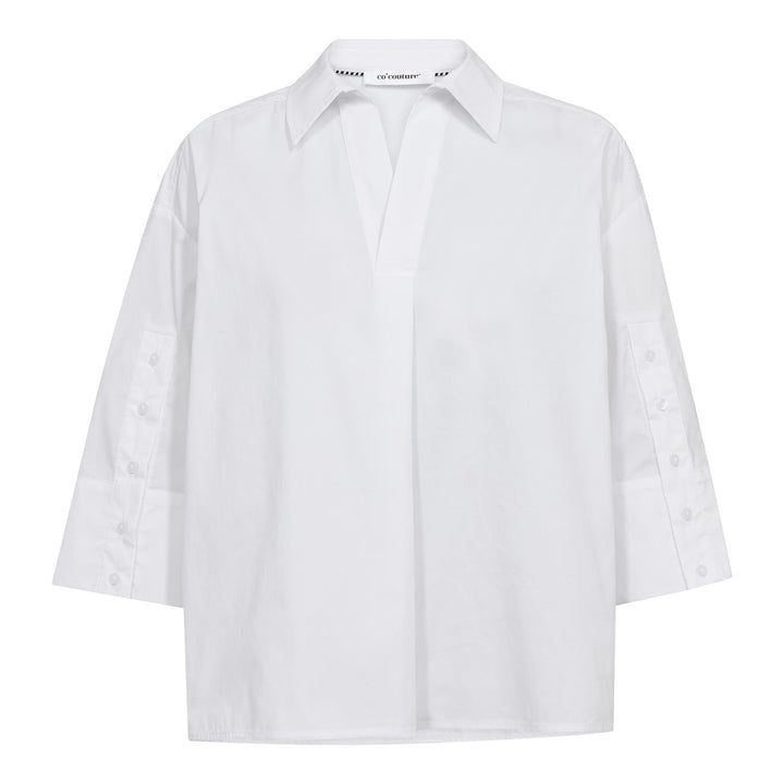 poppy V-blouse white