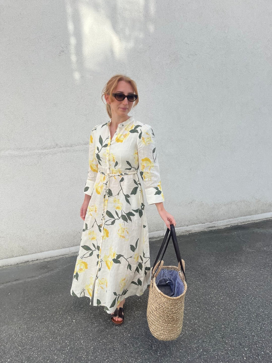 Linen Button-Down Dress