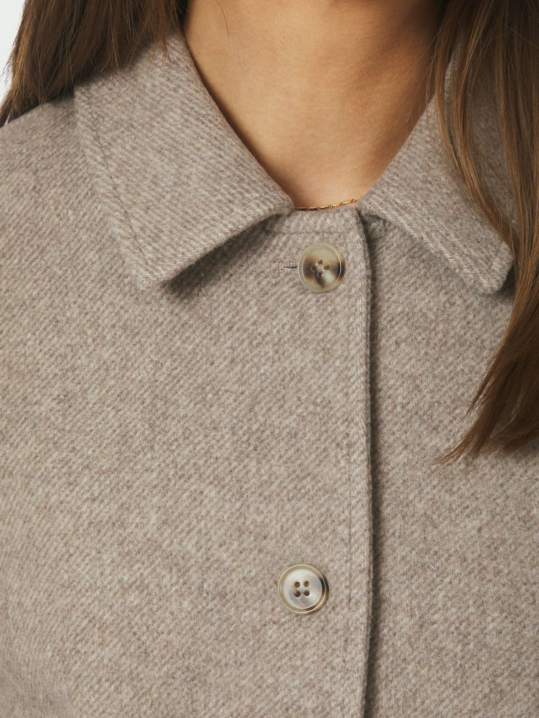 Hamra herringbone twill jacket beige