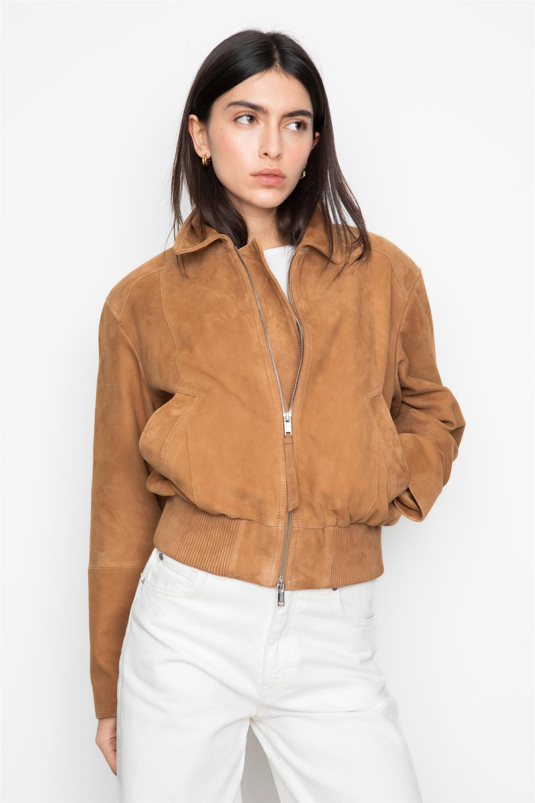 Lex Leather Bomber Jacket