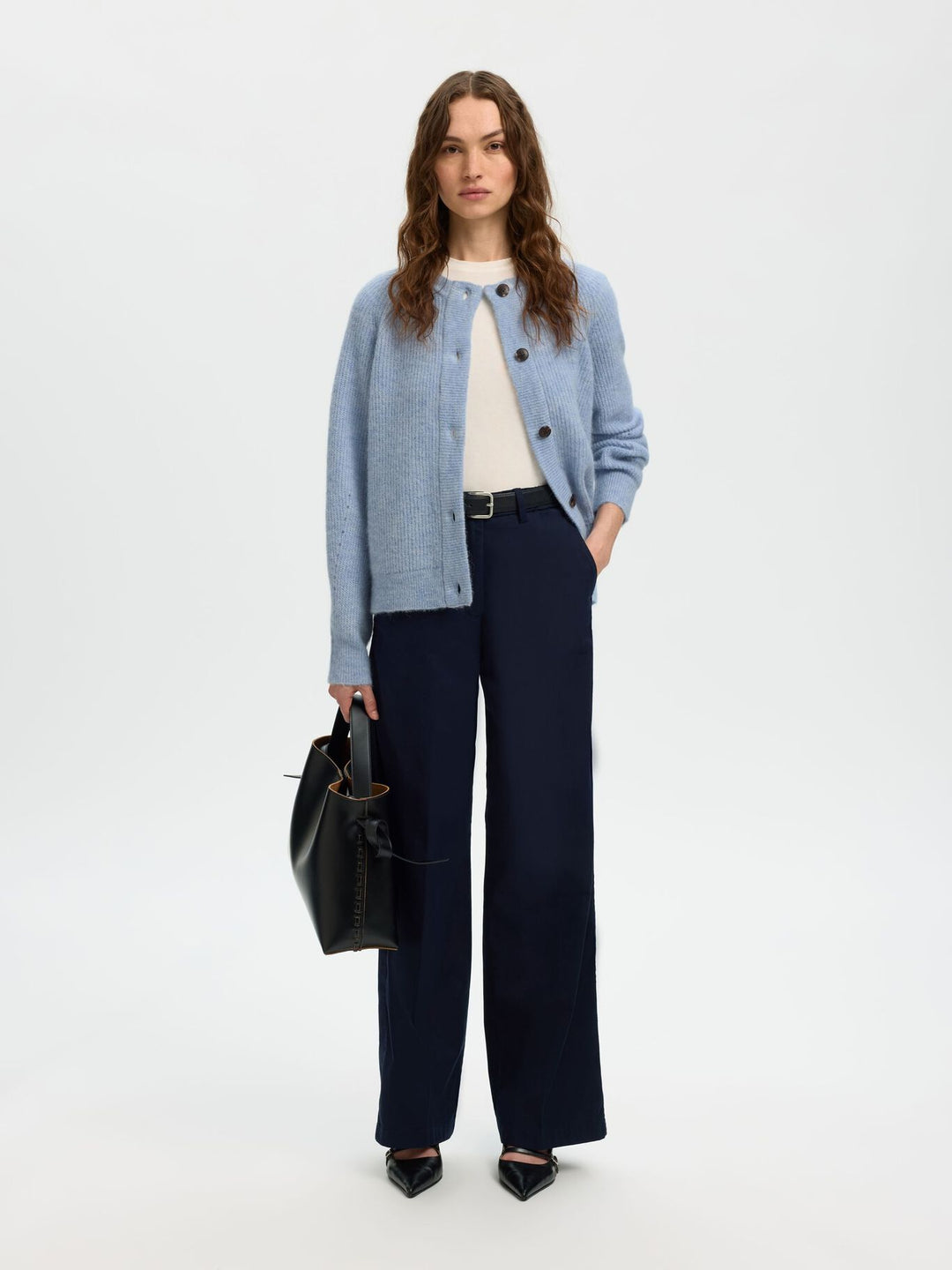 SLFLULU LS KNIT SHORT CARDIGAN