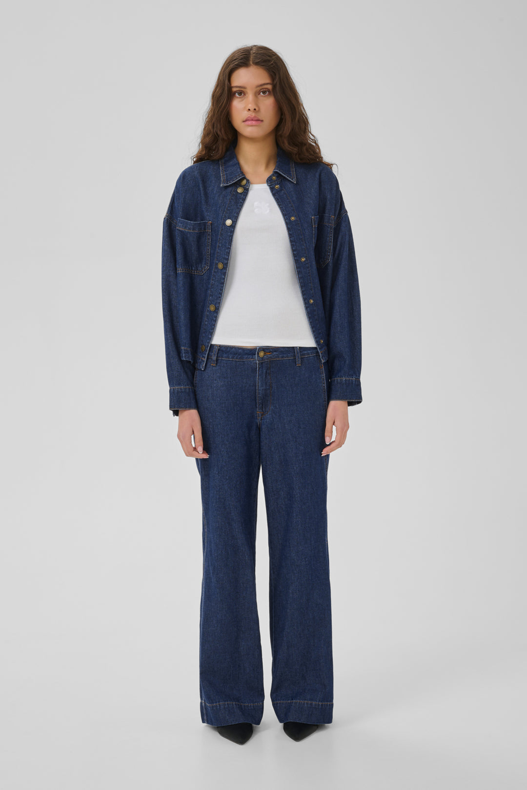 Hilma wide pant dark blue