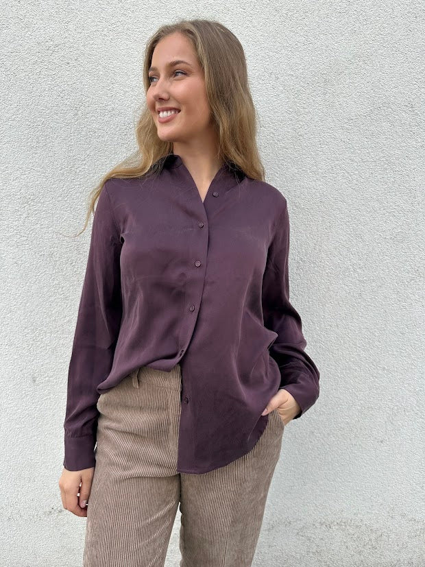 Silkebluse Classic burgundy