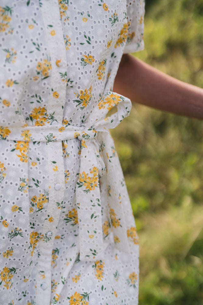 Eivor 2/4 shirt dress yellow