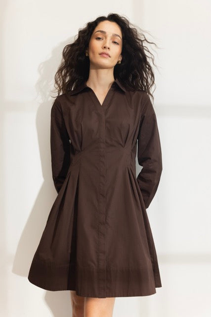 emira dress brown