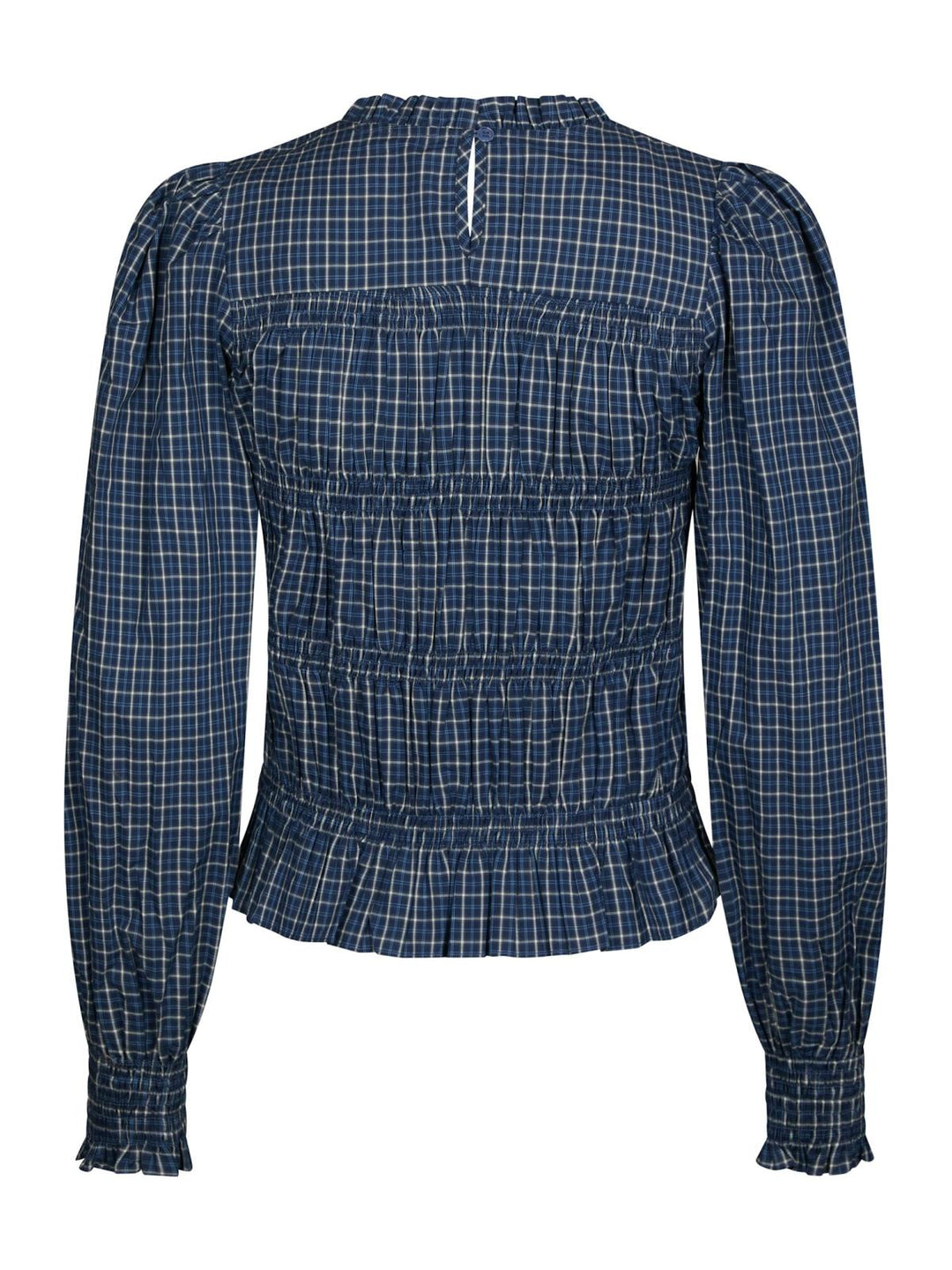 marcia check blouse blue