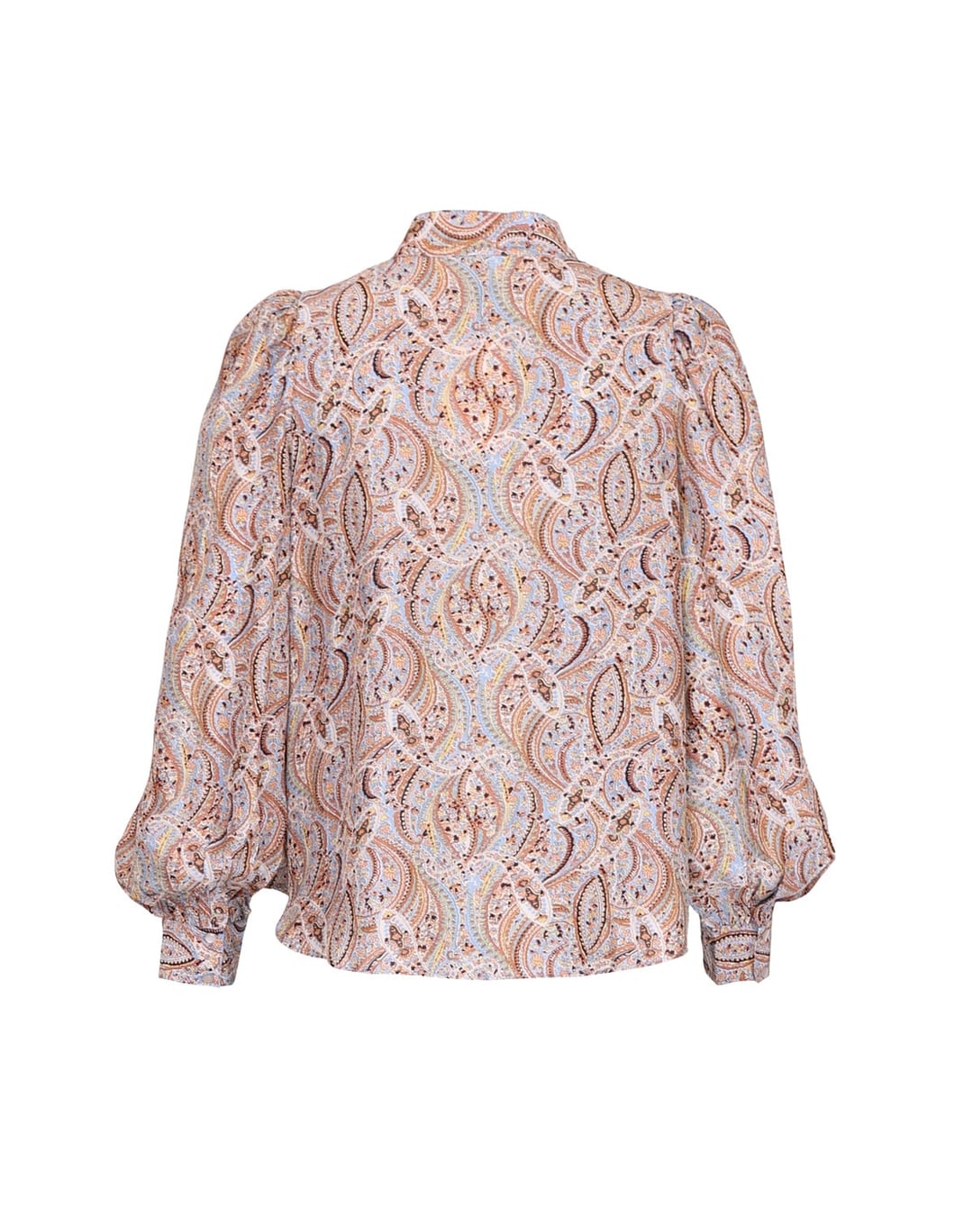 Striped organza blouse delicate paisley