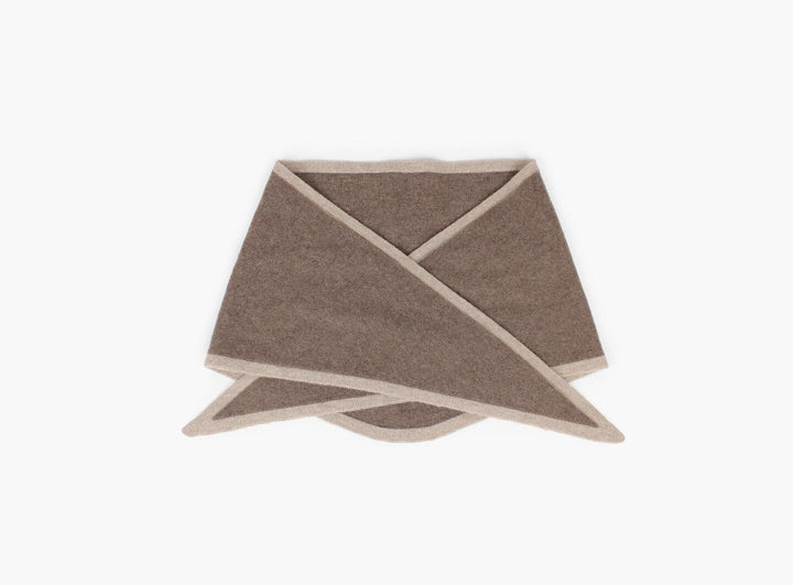 Lara duo wool cashmere triangle mørk brun