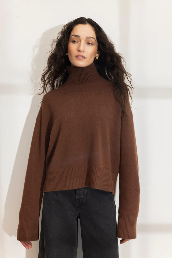 abigail knit cognac