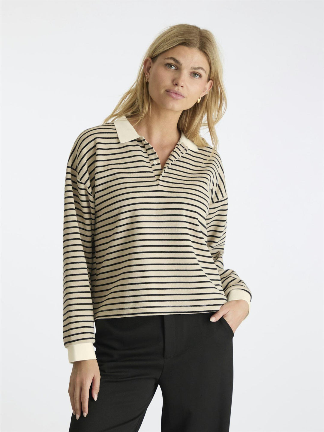 Sara Stripe Polo