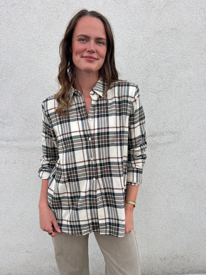 joan flannel shirt green