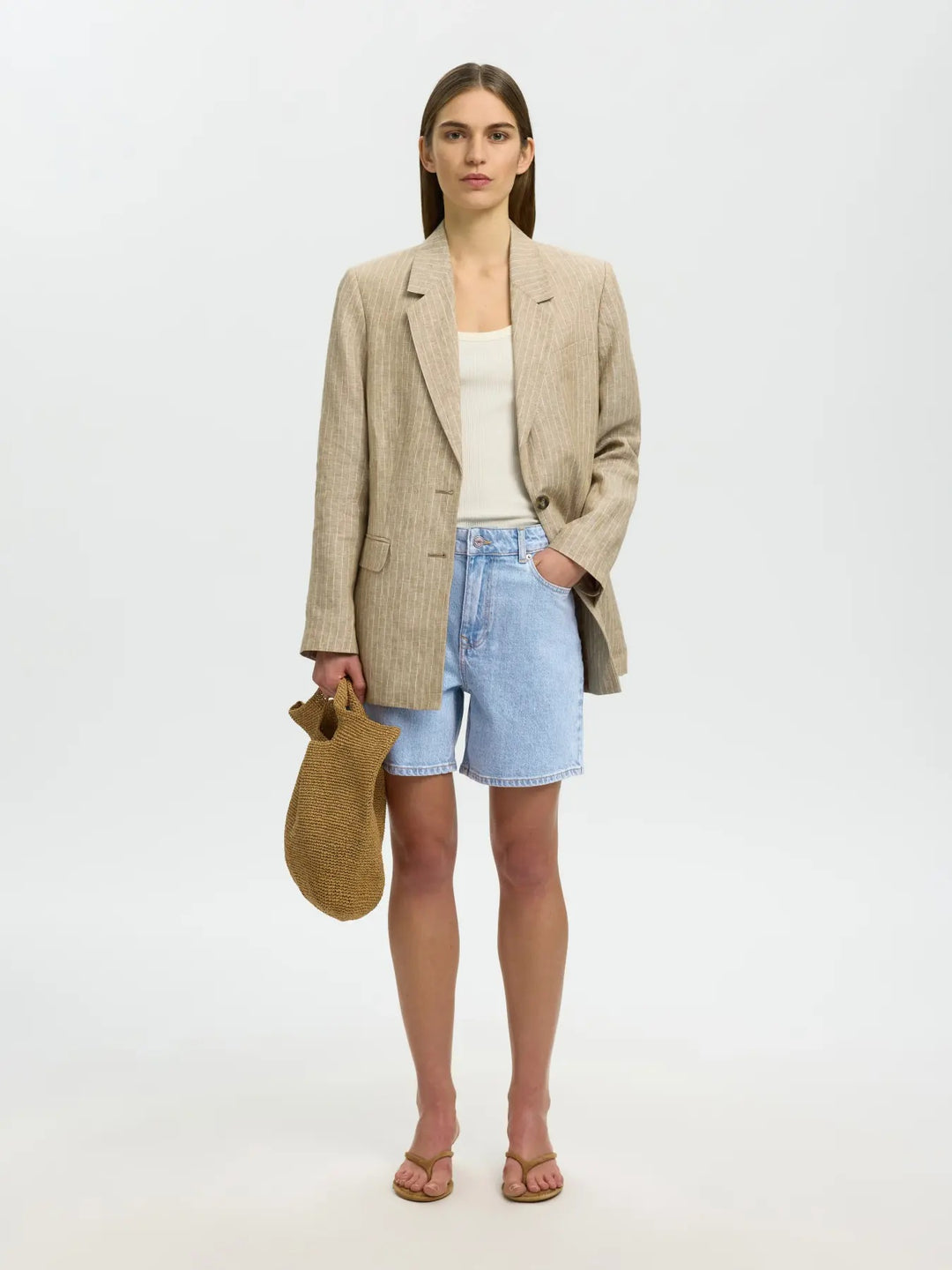 Krista Light Blue Denim Shorts