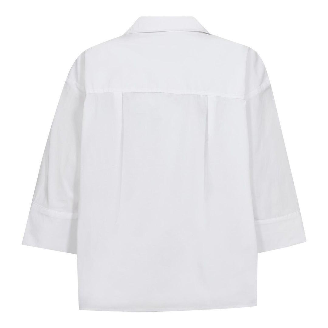 poppy V-blouse white