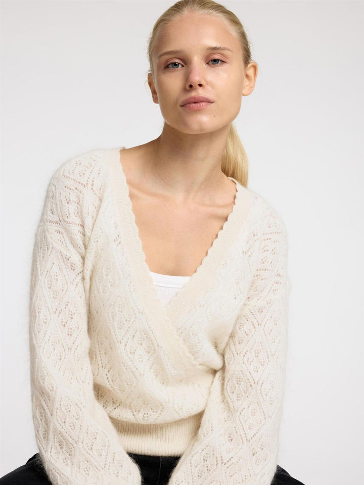 Juliet LS Wrap V-Neck Knit