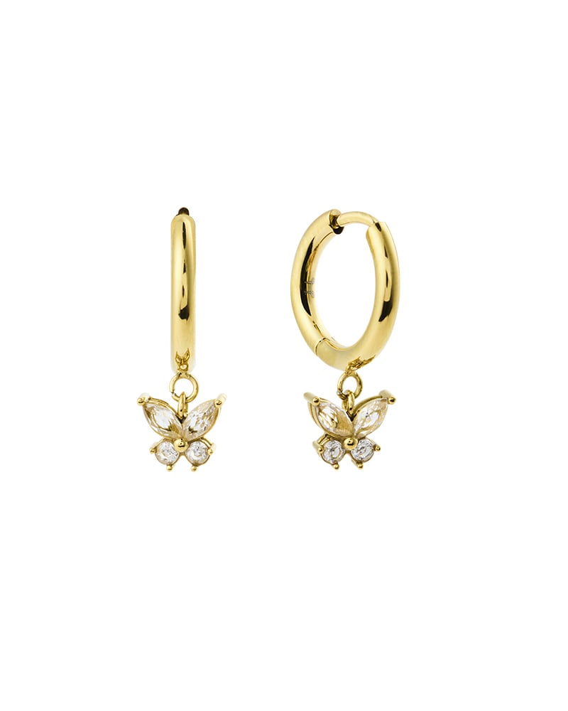 Butterfly Gullfarget Hoops