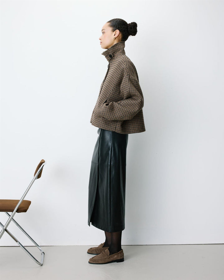 Arthur short houndstooth coat