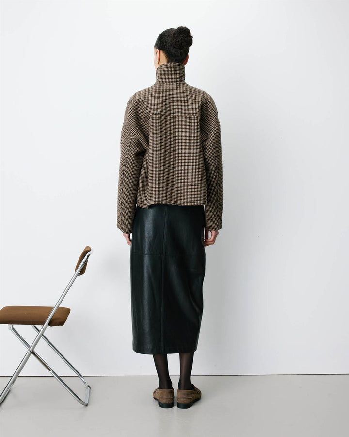 Arthur short houndstooth coat