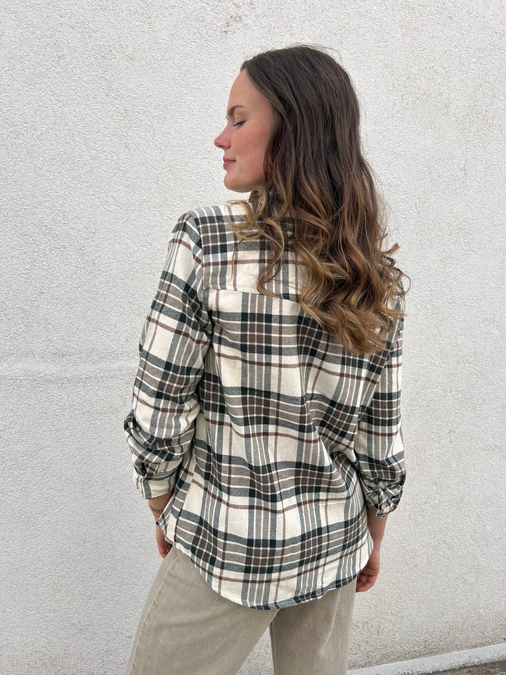 joan flannel shirt green