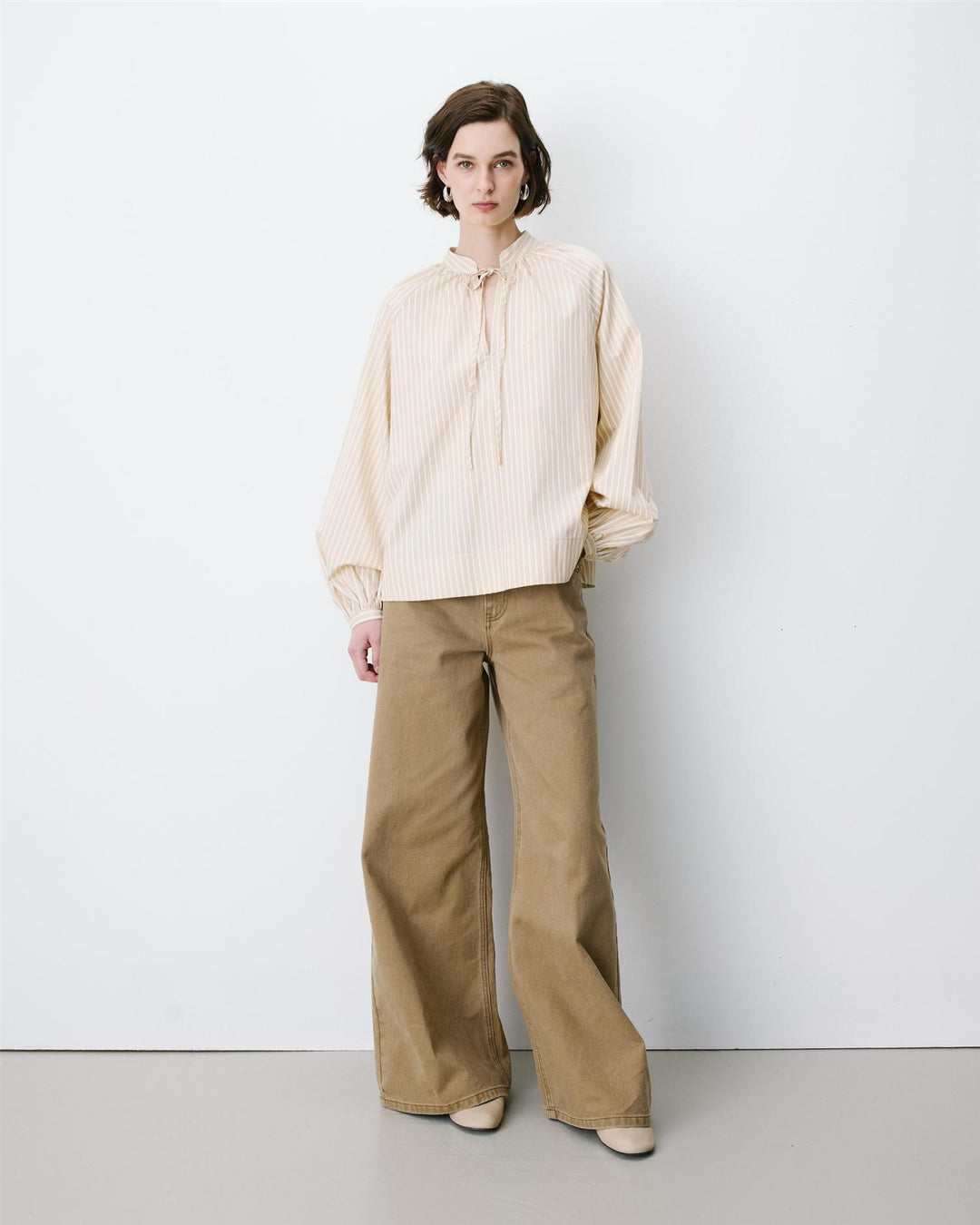 Albane Mandarin collar blouse