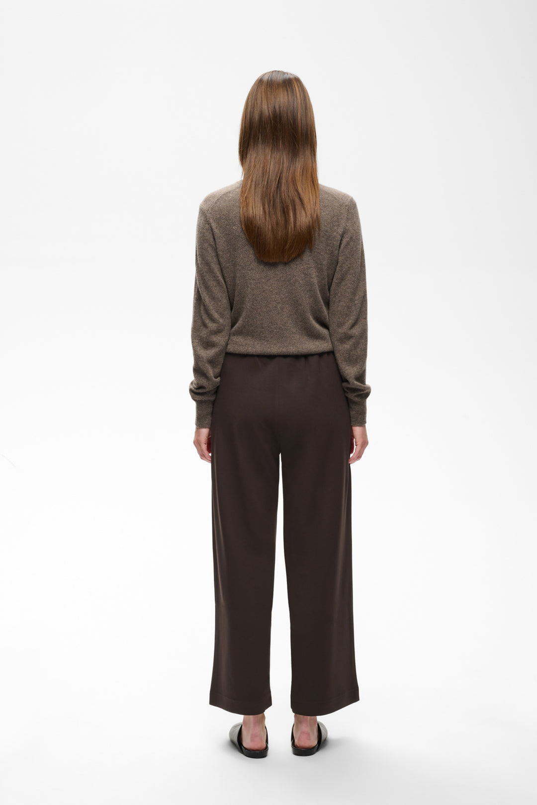 gincette cropped pant chocolate brown