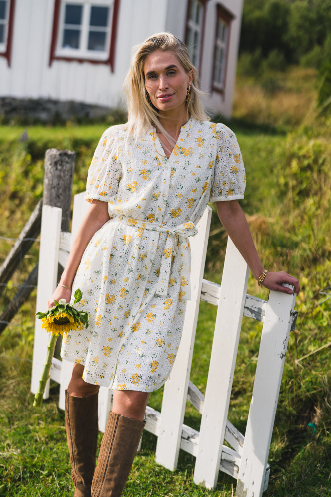 Eivor 2/4 shirt dress yellow