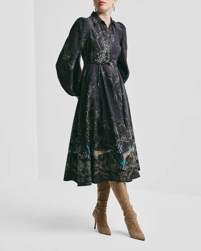 Jacquard midi dress