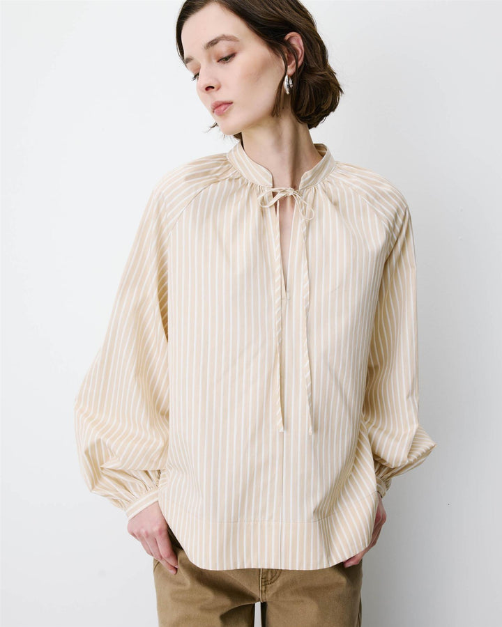 Albane Mandarin collar blouse