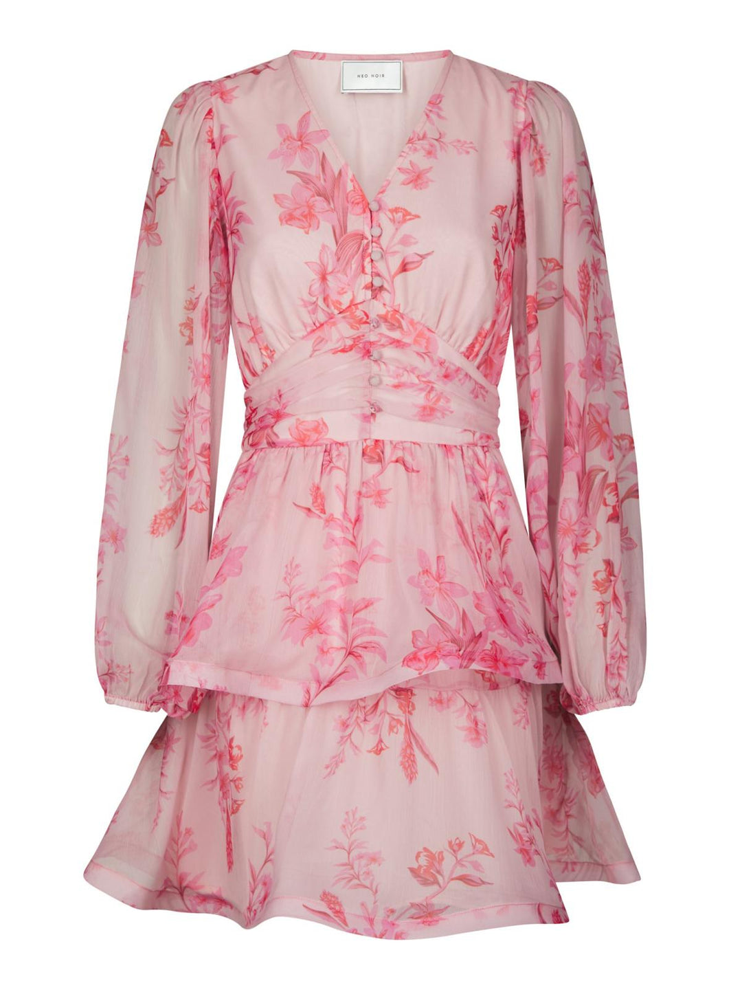 Rivana Print Chiffon Dress