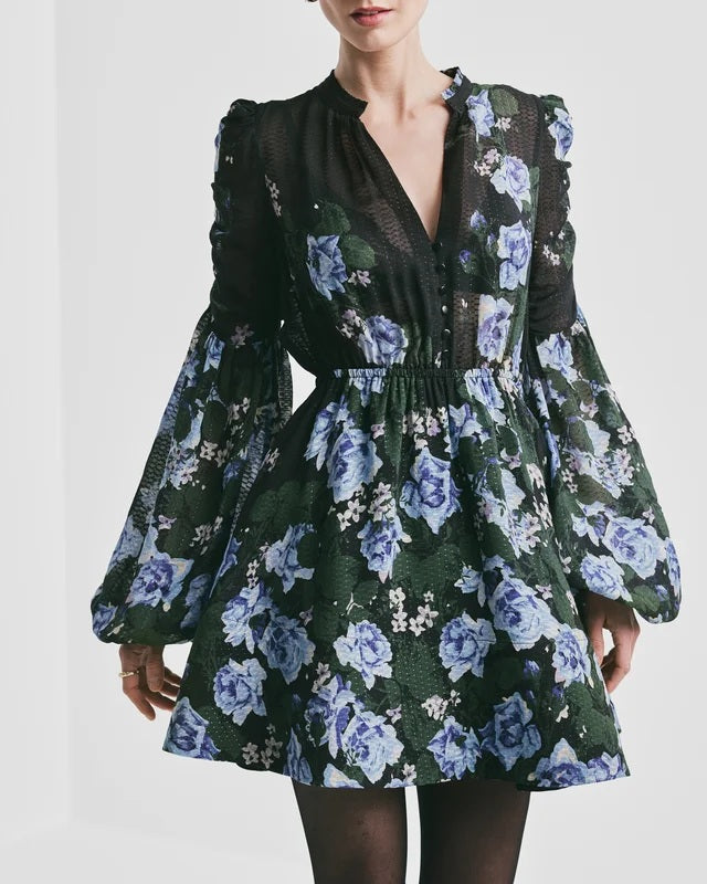 Georgette V- Neck Dress