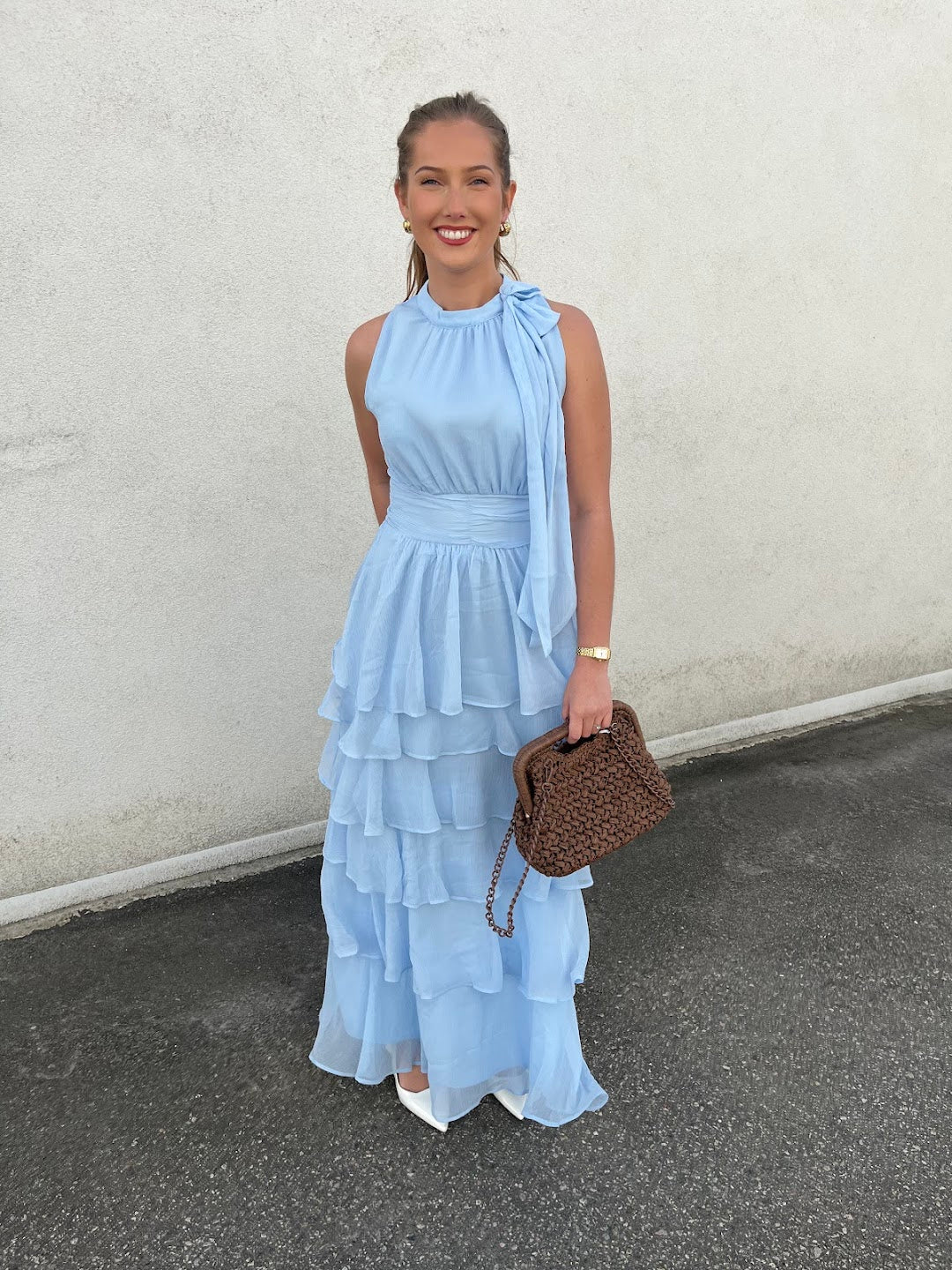 Marli Solid Chiffon Dress