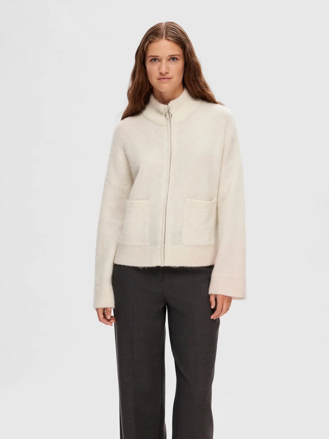 SIA RAS KNIT ZIPPER CARDIGAN