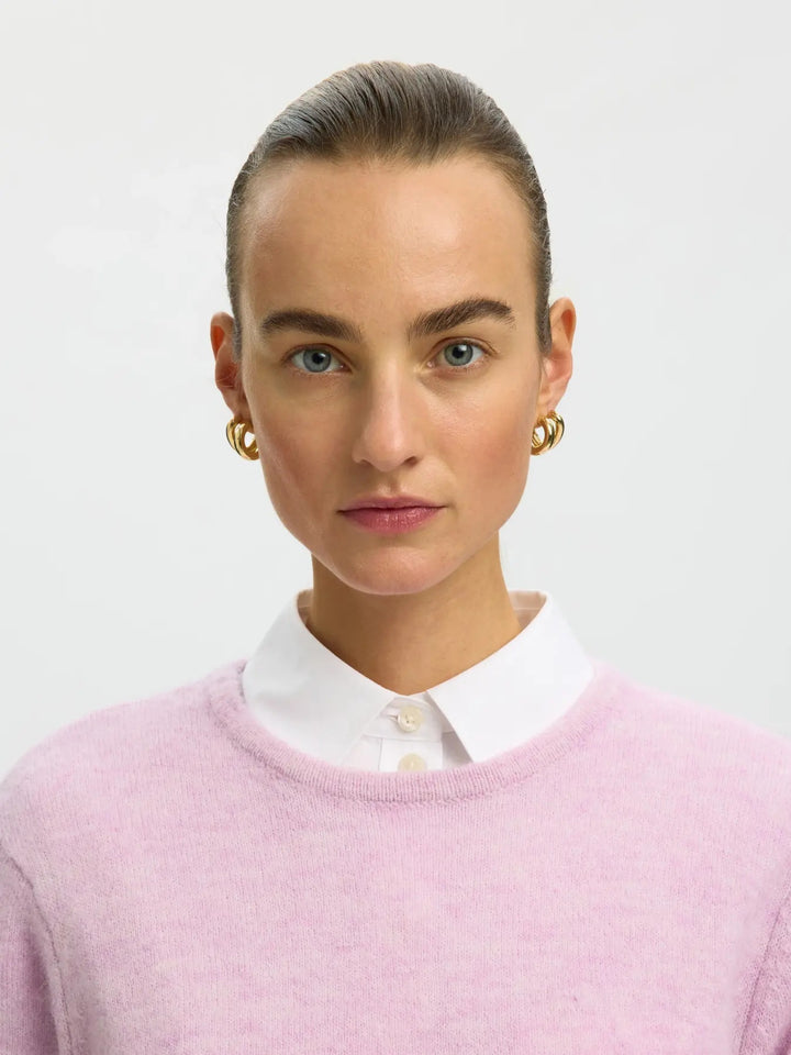 lulu new knit o-neck winsome orchid