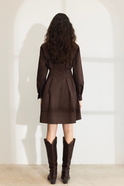 emira dress brown