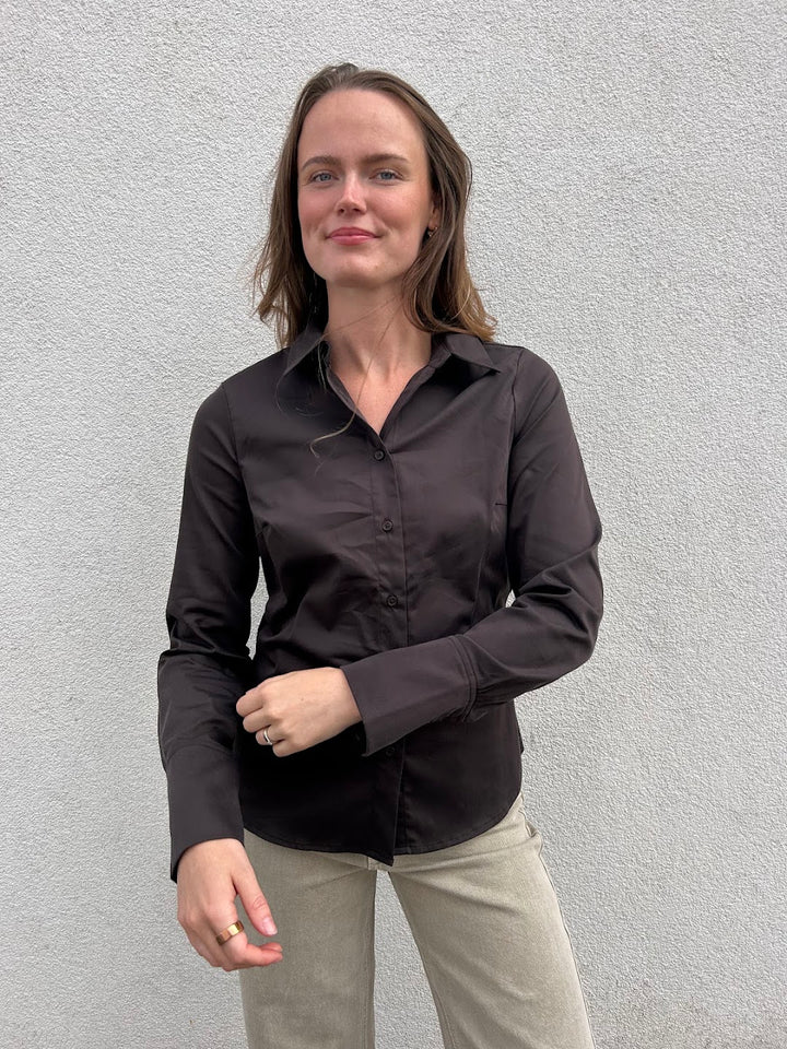 cally shirt chocolate brown